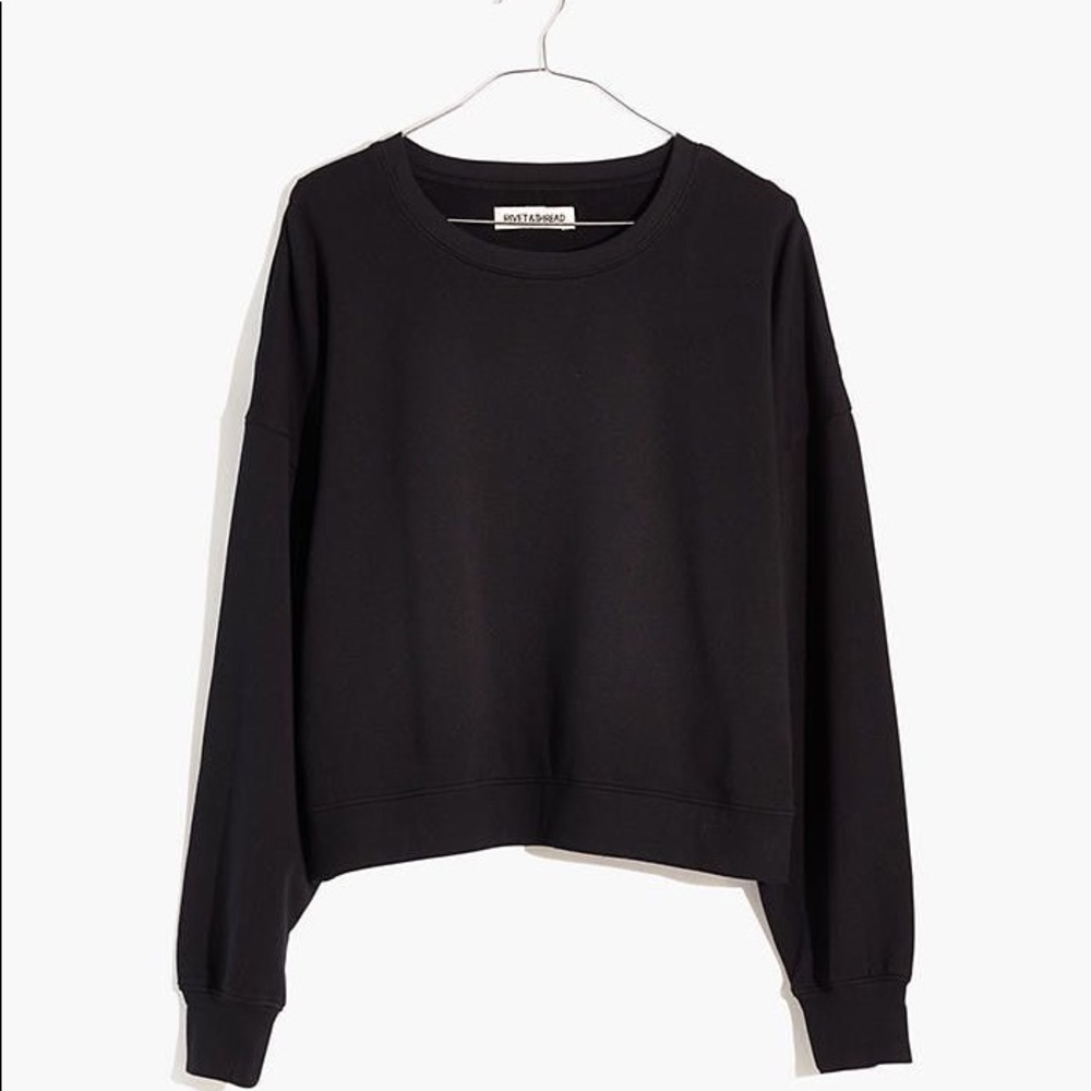 ISO Rivet and Thread crop sweatshirt in black